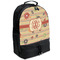 Chevron & Fall Flowers Backpacks - Black (Personalized)