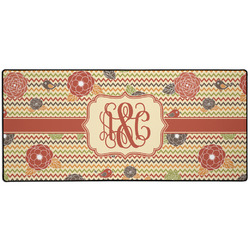 Chevron & Fall Flowers Gaming Mouse Pad (Personalized)