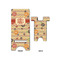 Chevron & Fall Flowers Large Phone Stand - Front & Back