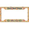 Chevron & Fall Flowers License Plate Frame (Personalized)