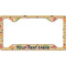 Chevron & Fall Flowers License Plate Frame - Style C
