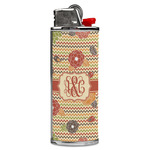 Chevron & Fall Flowers Case for BIC Lighters (Personalized)