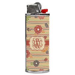 Chevron & Fall Flowers Case for BIC Lighters (Personalized)