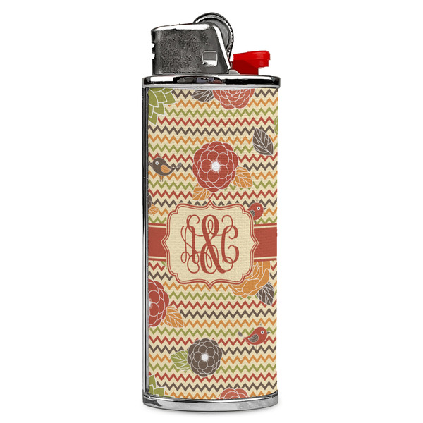 Custom Chevron & Fall Flowers Case for BIC Lighters (Personalized)
