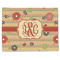 Chevron & Fall Flowers Single-Sided Linen Placemat - Single w/ Couple's Names
