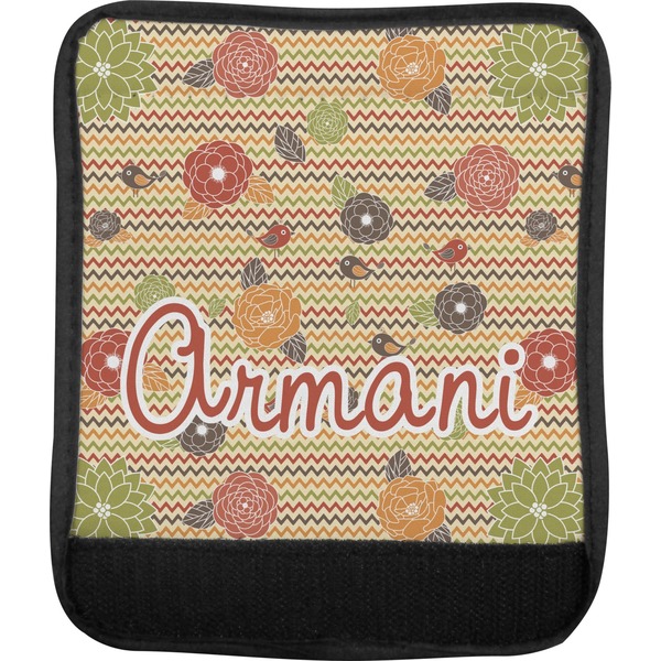 Chevron & Fall Flowers Luggage Handle Wrap (Approval)