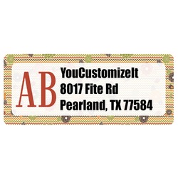 Chevron & Fall Flowers Return Address Labels (Personalized)