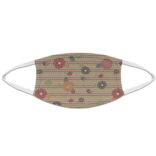 Chevron & Fall Flowers Mask2