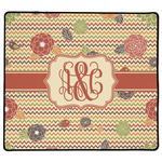 Chevron & Fall Flowers XL Gaming Mouse Pad - 18" x 16" (Personalized)