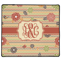 Chevron & Fall Flowers XL Gaming Mouse Pad - 18" x 16" (Personalized)