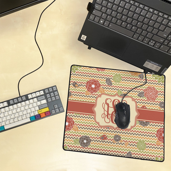 Chevron & Fall Flowers Medium Gaming Mats - LIFESTYLE