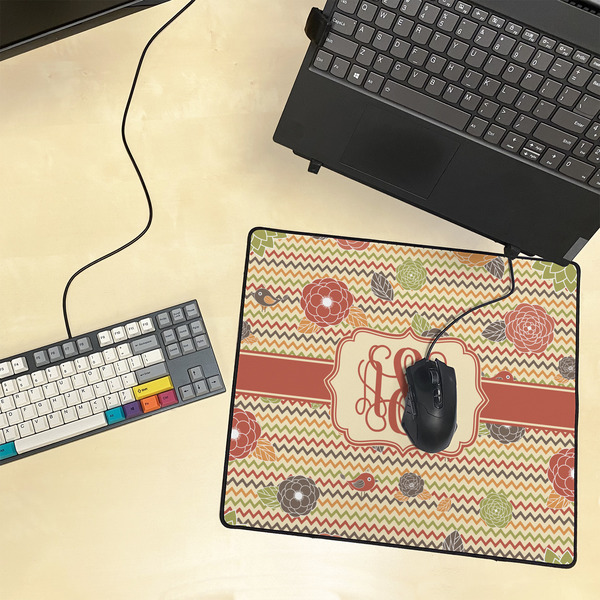 Chevron & Fall Flowers Medium Gaming Mats - LIFESTYLE