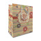 Chevron & Fall Flowers Medium Gift Bag (Personalized)