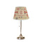 Chevron & Fall Flowers Poly Film Empire Lampshade - On Stand