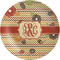 Chevron & Fall Flowers Melamine Plate (Personalized)
