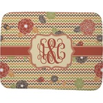 Chevron & Fall Flowers Memory Foam Bath Mat - 48"x36" (Personalized)