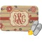 Chevron & Fall Flowers Memory Foam Bath Mat - 24"x17" (Personalized)