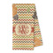 Chevron & Fall Flowers Kitchen Towel - Microfiber (Personalized)