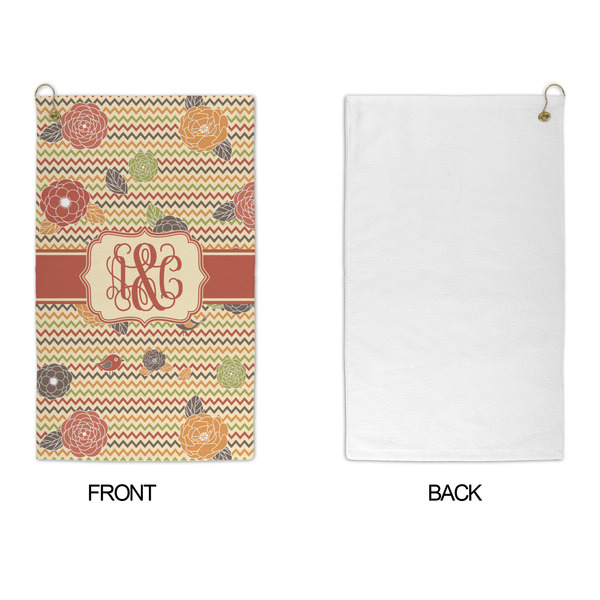 Chevron & Fall Flowers Microfiber Golf Towels - APPROVAL