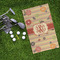 Chevron & Fall Flowers Microfiber Golf Towels - LIFESTYLE