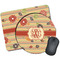 Chevron & Fall Flowers Mouse Pads - Round & Rectangular