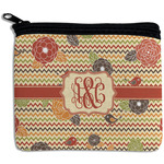 Chevron & Fall Flowers Rectangular Coin Purse (Personalized)