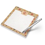 Chevron & Fall Flowers Notepad (Personalized)