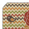Chevron & Fall Flowers Octagon Placemat - Single front (DETAIL)