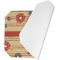 Chevron & Fall Flowers Octagon Placemat - Single front (folded)