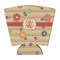 Chevron & Fall Flowers Party Cup Sleeves - with bottom - FRONT