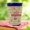 Chevron & Fall Flowers Party Cup Sleeves - with bottom - Lifestyle