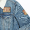 Chevron & Fall Flowers Patches Lifestyle Jean Jacket Detail