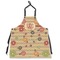Chevron & Fall Flowers Apron Without Pockets w/ Couple's Names