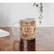Chevron & Fall Flowers Personalized Coffee Mug - Lifestyle