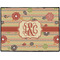 Chevron & Fall Flowers Personalized Door Mat - 24x18 (APPROVAL)