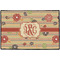 Chevron & Fall Flowers Personalized Door Mat - 36x24 (APPROVAL)
