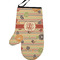 Chevron & Fall Flowers Personalized Oven Mitt - Left