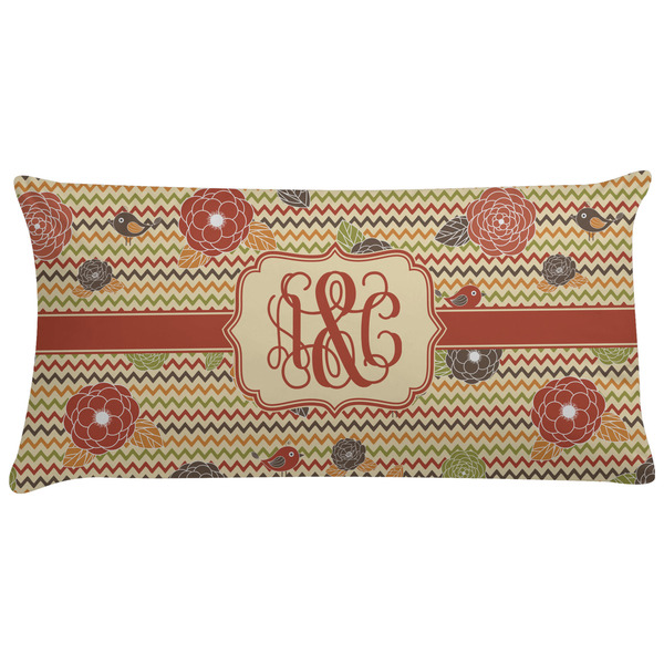 Custom Chevron & Fall Flowers Pillow Case (Personalized)