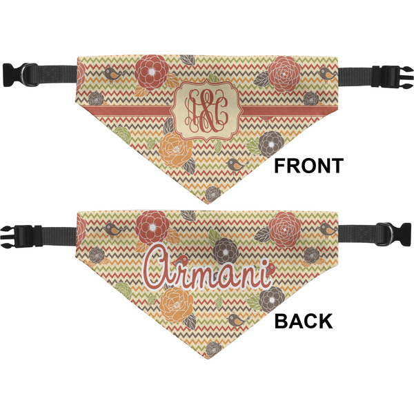 Chevron & Fall Flowers Pet Bandana Approval
