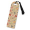 Chevron & Fall Flowers Plastic Bookmarks - Front