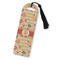 Chevron & Fall Flowers Plastic Bookmark (Personalized)