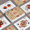 Chevron & Fall Flowers Playing Cards - Front & Back View