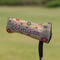 Chevron & Fall Flowers Putter Cover - On Putter