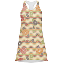 Chevron & Fall Flowers Racerback Dress (Personalized)