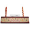 Chevron & Fall Flowers Red Mahogany Nameplates with Business Card Holder - Straight