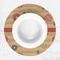 Chevron & Fall Flowers Round Linen Placemats - LIFESTYLE (single)