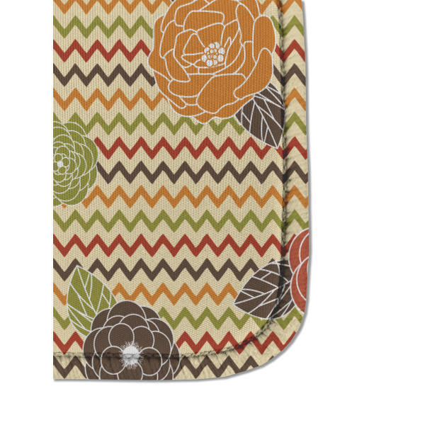 Chevron & Fall Flowers Sanitizer Holder Keychain - Detail