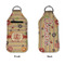 Chevron & Fall Flowers Sanitizer Holder Keychain - Large APPROVAL (Flat)