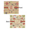 Chevron & Fall Flowers Security Blanket - Front & Back View
