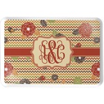 Chevron & Fall Flowers Serving Tray (Personalized)